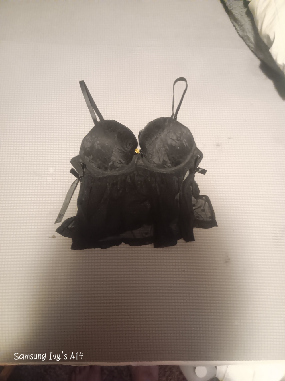 Daisy Fuentes Black Lace Camisole Top